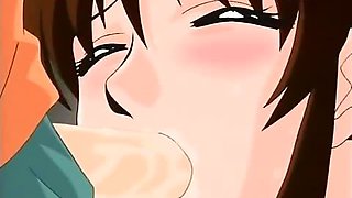 Naughty guys satisfy anime girl with toys