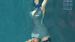 Anime big tits chick getting caught and fucked by palps
