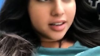 Hot amateur teen girl with big boobs toying pussy on cam