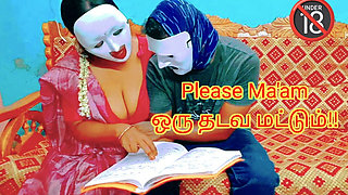Student Seduced and Takes Everything From His Hot Teacher - Tamil Erotic Video with Loud Moaning