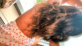 Nympho cheating wife fucked in front of hotel windows-needs to grind on dick and cum after being creampied