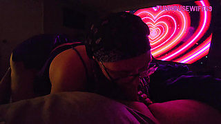 Giving head and jerking him off till he cumms in my mouth