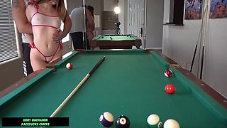 Tight Teen Kinsley Kane Takes Hard Doggystyle On The Pool Table