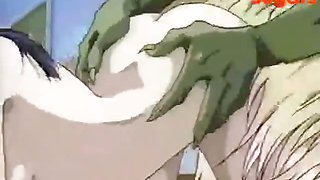 Hentai monster makes this pussy all wet and then fucks it
