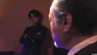 Subtitled Japanese Kurea Hasumi wife slave auction stripping