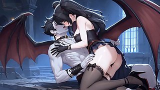 Lezzy, anime, goth