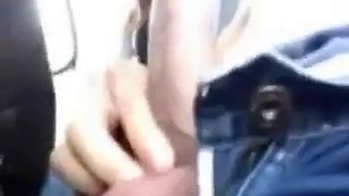 Suck stranger in bus