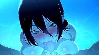 Bomb Girl Reze Teaches How to Swim.