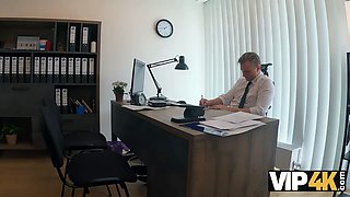 Vip4k. small and hot pussy conquered the bank chief