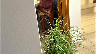 Door Left Open - Stepmom Pee Collection for Her Stepson