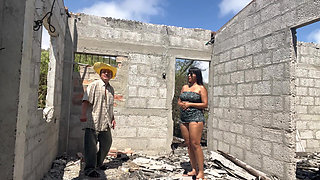 Beautiful, Busty, and Big-assed MILF Stepmom Fucks the Construction Worker