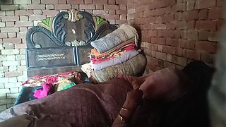 Stepmom loves giving me a handjob while wearing a thong and socks