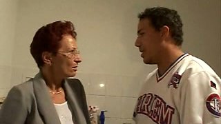 German granny and a younger fella