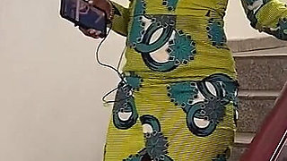 African Most Sexiest Black Girl Striptease in African Dress