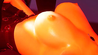 Horny Nightclub Whore Try Threesome with Two Guys