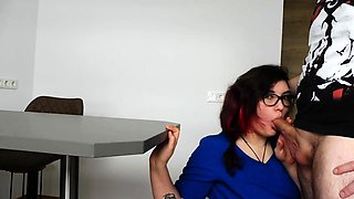 Teen Role-Playing as Nerdy Nurse Gets Rough Throat-Fuck and