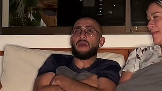 My horny brother-in-law is staying over, so I decide to ride his big, hairless cock with my MILF pussy until it's full of cum!
