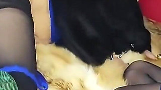Lesbian Fur Fetish Fucking with Strapons, Tons of Fur, Huge Squirts on Fur Coat