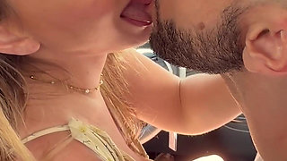 Crazy Blonde MILF Driver Picks Me up and Inhales My Balls in the Car