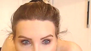 Pouring oil over my pussy oiled up dildo fucking