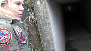 Blonde Tourist Guide Gets Her Ass Creamed!!