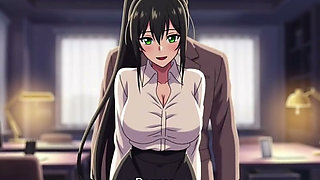 Big tits secretary gets bent over the desk by her boss for fucking private meeting