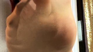 Busty brunette solo masturbation