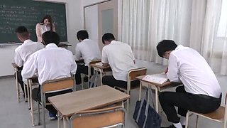 Chitose Yura - Hot Japanese Teacher Gets Creampied After 10 Wet Orgasms