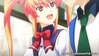 Hot hentai school girl masturbation in public
