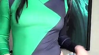 Hot brunette from squirt masturbating on webcam
