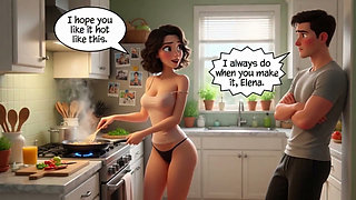Young Man and Beautiful Woman Share Passionate Secret Encounters at Home (ai Generated)