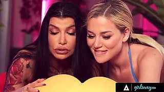 Romi Rain & Blake Blossom Train Hot Straight Girl Ophelia Fae in Naughty Yoga Lesson