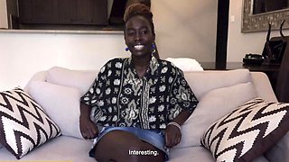 Experienced EBONY MILF begged for ROUGH sex