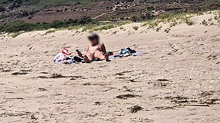 On the Beach a Stranger Masturbates While Looking at Me