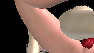 Animated 3D Porn - Beautiful Girl Strap on Fucks Asian Man Then Double Dildo Doggy