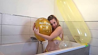 Cute skinny naughty teen fetish nurse poses and masturbates