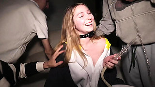 Mila Pie Gets Her Tight Pussy Fucked by Big Cock Guys at Party Part 1