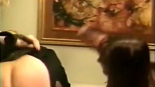 Vintage British girls enjoy a spanking