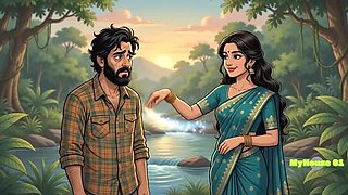 Pushpa and Srivalli Hot Romance in Jungle – Desi Couple Outdoor Fuck
