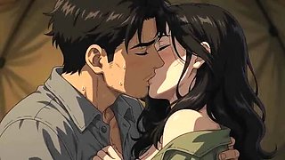 Stepmom and Stepson Too Close to Resist in Tent – Forbidden Hentai Night
