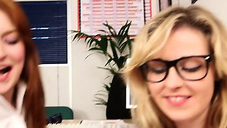 CFNM ginger femdom humiliate boss in office