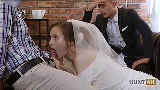 HUNT4K. Married couple decides to sell brides pussy for good price