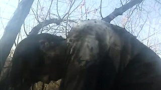 Blonde BBW cougar Samantha takes a wild pounding in the mud from a young stud
