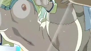 Round meloned hentai girl in stockings getting pussy fucked