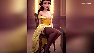 Beauty and the Beast: AI-Generated Belle's Blowjob Scene