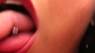 Sub slut Nikki gets a mouth full of cum