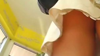 The fresh bimbo exciting upskirt spy