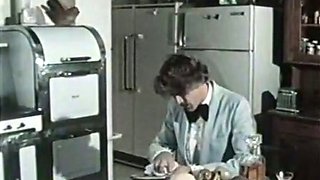 French maid sucks her master's stiff cock like a pro