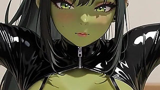 Latex Uniform: a Curvy Orc's House Seduction