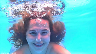 Breath Holding Underwater in Pool